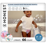 The Honest Company Clean Conscious Training Pants for Sensitive Skin, Hypoallergenic, Fragrance-Free, Magical Moments Butterfly Kisses Size 2T/3T (up to 34 lbs), 66 Count
