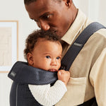 BabyBjörn Baby Carrier Mini, Anthracite, 3D Mesh | Newborn Carrier (7-25 lbs), Ergonomic, Easy-to-Use