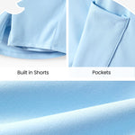 PATPAT Girls Skirt Sets Size 5-6 Years, Sky Blue Crop Tank Tops and Elastic Waisted Skorts 2 Piece Outfits, Girls Workout Outfits, Activewear Athletic Sets Summer Clothes