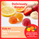 SmartyPants Kids Multivitamin Gummies with Omega 3 DHA/EPA, Vitamins D3, C, B12, B6, A, K, and Zinc, Gluten Free, Clean Label, Three Fruit Flavors, 60 Gummies (30 Day Supply)