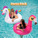 JOYIN 2-Pack Flamingo Unicorn Pool Float - Fun Floaties Inflatable Swimming Pool Tubes Toys Party Decorations, Summer Vacation Lake Beach Floaty Swim Rings Raft Lounger for Adults & Kids