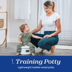 Chicco 3-in-1 Potty Training System, Toddler Training Potty, Toilet Topper, Step Stool, Easy-Clean, Anti-Slip Base, Adjustable Spray Shield