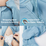 Momcozy Baby Pajamas Onesie for Boys & Girls, 0-24M, Temp-Sensing 2-Way Zipper Sleepers, Footed Rompers, 2-Pack for Newborns & Toddlers