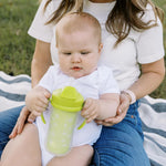 Dr. Brown's Milestones Insulated Sippy Cup with Straw and Handles, Spill-Proof Tumbler with Lid, 2-Pack, Green & Purple, 10 oz/300 mL, BPA Free, 12m+