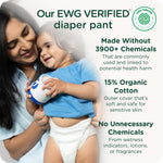 SmartyPants Pull Up Style Diapers | EWG Verified Safe & Plant-Based | Quilted 360 Waistband, Super Absorbent for Overnight Leak Protection | Training Pants by HealthyBaby | Size 3 (54 Count)