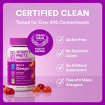 SmartyPants Toddler Multivitamin Gummies, Omega 3 (DHA/EPA), Vitamins D3, C, Vitamin B12, B6, A, K & Zinc, Biotin, Gluten Free, Three Fruit Flavors, 60 Count (30 Day Supply)