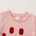 Happy Town Toddler Clothes Baby Boy Girl Smiley Face Shirt Short Sleeve T-Shirt Tee Summer Tops Outfits(Pink and Smile Face,18-24 Months)