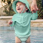 Green Sprouts Baby/Toddler UPF 50+ Eco Zip Long Sleeve Rashguard - Mint - 4T