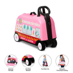 Radio Flyer 3-in-1 Happy Trav’ler Ice Cream Truck, Ride on Toy, Toddler Carry-On Storage, Ages 2-5 Years