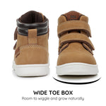 Apakowa Kids Toddler Boys Boots Fall Ankle Work Boots Brown Water Resistant
