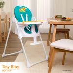 Dream On Me Fisher Price Tiny Bites Baby & Toddler Highchair – Hello Sunshine, One-Click Folding, 7 Adjustable Height Levels, 2 Recline Positions, Removable Dishwasher-Safe Tray, Space-Saving