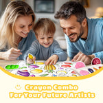 R&DLanci 8 Pack Toddler Crayons - Vegetable & Fruit Design, Non-Toxic, Washable, and Easy to Hold - Perfect for Kids Art Projects and Sensory Play,Art & Crafts Supplies,Good Gift for Toddlers