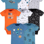 Gerber Baby Boys' 8-Pack Short Sleeve Onesies Bodysuits