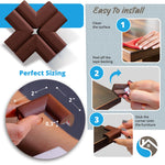 8-Pack Baby Proofing Corner Guards, Soft Rubber Corner Protectors for Furniture, 3M Adhesive Pre-Taped Corner Bumper Guards, Child Proof Safety for Fireplace, Table, Cabinet & Stairs, Brown