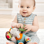 Skip Hop Bandana Buddies Baby Activity and Teething Toy with Multi-Sensory Rattle and Textures, Elephant