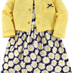 Hudson Baby Baby Girls' Cotton Dress and Cardigan Set