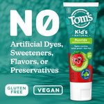 Tom's of Maine Natural Kids Fluoride Toothpaste, Strawberry, 3 Pack, 5.1 oz