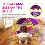 Playz 5pc Kids' Play Tents & Tunnels - Ball Pit for Toddlers, Basketball Hoop, Crawling Tubes, Pop-Up Playhouses, Baby Obstacle Course for Indoor or Outdoor Use
