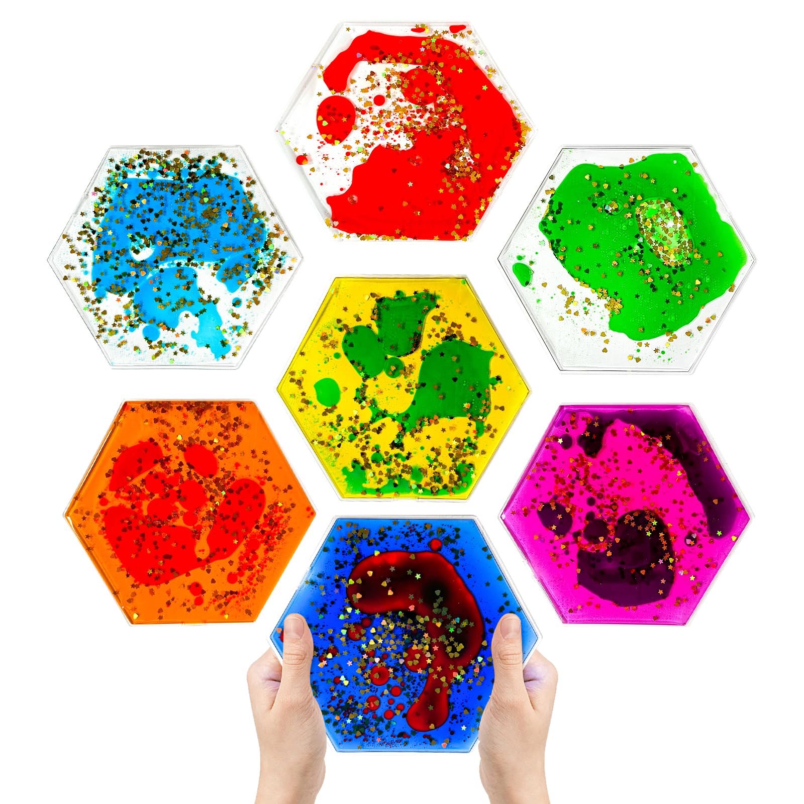 Jumble Comb Hexagon Liquid Motion Sensory Fidget Toys - Activity Toys ...