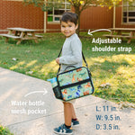 Wildkin Kids ECO rPET Insulated Lunch Box – Keeps Food Hot or Cold, Easy-Clean Lining, Mesh Pockets & BPA-Free – Boys & Girls, Ideal for School, Travel & Daycare – Wild Animals