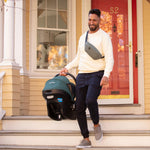 Maxi-Cosi Mico Luxe+ Baby Car Seat: Infant Car Seat with Base and Versatile Baby Carrier Seat Functionality, Essential Green