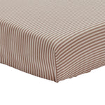 Crib Sheets – Organic Cotton Muslin Fitted Crib Sheet – Standard Size for Baby Boy and Baby Girl 28" x 52" Ultra-Soft and Breathable. (Natural Stripe)