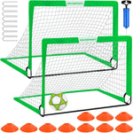 Kids Soccer Goals for Backyard Set - 2 of 4' x 3' Portable Soccer Goal Training Equipment, Pop Up Toddler Soccer Net with Soccer Ball, Soccer Set for Kids and Youth Outdoor Games, Sports, Play