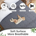 Waterproof Full Size Mattress Protector Breathable Bed Cover 3D Air Fabric Mattress Pad Smooth Soft Noiseless Mattress Cover Fitted Style with Stretchable Pockets Machine Washable (Gray)