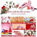 Glue Gun, Mini Hot Glue Gun Kit with 20 Glue Sticks, Hot Glue Guns for Crafts School DIY Arts Home Quick Repairs, Pink