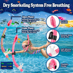 Kids Snorkel Set for Age 4-14 - Dry Top Snorkeling Gear for Kids Junior & Youth - Childs Diving Mask with Big Eyes for Boys Girls - Anti-Fog Snorkeling Mask and Snorkel Set