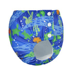 Durio Swim Diaper Washable Swimming Diapers Unisex Toddler Newborn Swim Diaper Reusable Girls Boy B Blue Seaworld 2-3T