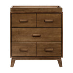 Babyletto Scoot 3-Drawer Changer Dresser with Removable Changing Tray in Natural Walnut, Greenguard Gold Certified