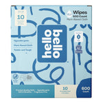 Hello Bello Extra Gentle Unscented Baby Wipes, Plant Based, Made with 99% Water and Aloe for Babies and Kids, 720 Count
