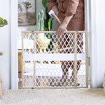 Summer Infant Secure Pressure Mount Wood & Plastic Baby Gate, Natural Hardwood Finish – 24” Tall, Fits Openings up to 27.5” to 42” Wide, Baby and Pet Gate for Doorways