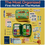 KeepGoing Travel First Aid Kit for Kids – 130 Pc. for Car, Home, Purse, Diaper Bag & Backpack with Latex-Free Bandages - Mini First Aid Kit Travel Size TSA-Approved