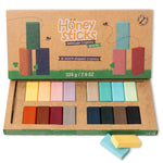 Honeysticks Block Crayons (16 Pack), Non Toxic Crayons for Kids, Toddlers, Made from Pure Beeswax and Food-Grade Colors, Long Lasting for Drawing, Coloring, Preschool Art Supplies