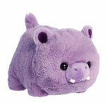 Aurora® Adorable Spudsters™ Harlo Hippo™ Stuffed Animal - Round Shape Makes for Comforting Cuddles - Perfect for Kids All Ages and Animal Loving Adults - Purple 10.5 Inches