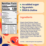 Cerebelly Organic Baby Food Pouches, Sweet Potato Pinto Bean with Chicken Bone Broth, 16 Nutrients, Protein & Healthy Fats, 4oz, 12 Pack