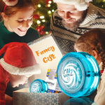 MAGICYOYO Toys Looping Yo-Yo, D1 Responsive Beginner Yoyo with Strings, Plastic Body Great for String Tricks for Advance Players to Perform Like Pros + Extra 3 Strings -Glitter Crystal Green
