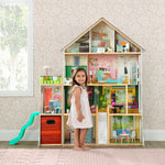 Delta Children Deluxe Maui Dollhouse - Large 4-Story Dollhouse with 12 Rooms Includes 50 Accessories - Working Elevator, Wave Slide, Lights/Sounds - Fits 12-inch Dolls - Pretend Play Gift for Ages 3+