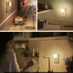 JandCase Night Lights Plug into Wall 2 Pack, Plug in Night Light with Dusk-to-Dawn Light Sensor, 3000K Soft White 0.3W, LED Nightlight for Bathroom, Adult, Hallway