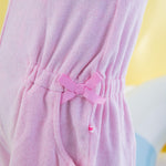 RuffleButts Girls Terry Cover-Up Romper - Pink, 2T