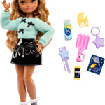 Barbie Dream Besties Doll and Accessories, Zia Posable Fashion Doll with Removable Fashions & Wavy Brown Hair, 7 Hair & Moon Themed Pieces