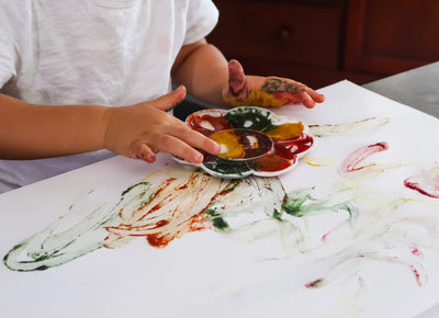 Veggie Baby Vegan Finger Paints for Toddlers, Organic Baby Safe Coloring, Play, Made in USA (5 Colors)