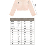 Lilax Baby Girls' Knit Long Sleeve Button Closure Bolero Cardigan Shrug (3-6 Months, Peach)