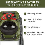 Jeep Classic Wrangler 3-in-1 Grow With Me Activity Walker - Features Music, Lights, Removable Play Tray, Push Walker Mode, Converts into Rolling Car Toy, Anniversary Green