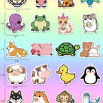 100 Pcs Animal Stickers for Kids, Cute Water Bottle Stickers for Kids Waterproof, Vinyl Laptop Kid Sticker Pack, Kid Classroom Prizes for Elementary Students