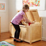Melissa & Doug Wooden Toy Chest - Light Wood Furniture for Playroom, Blonde Kids Toy Box, Wooden Box Storage Organizer, Children's Furniture Chest