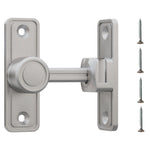Barn Door Lock Latch – 90 or 180 Degree Barn Door Latch Slide Lock – Home Security Door Lock for Bathroom, Garage, Bedroom, Cabinet, Barn – Durable Zinc Alloy Security Door Lock (Silver)