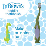 Dr. Brown's Toddler Toothbrush, Dinosaur, Green, 1-Pack